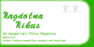 magdolna mikus business card